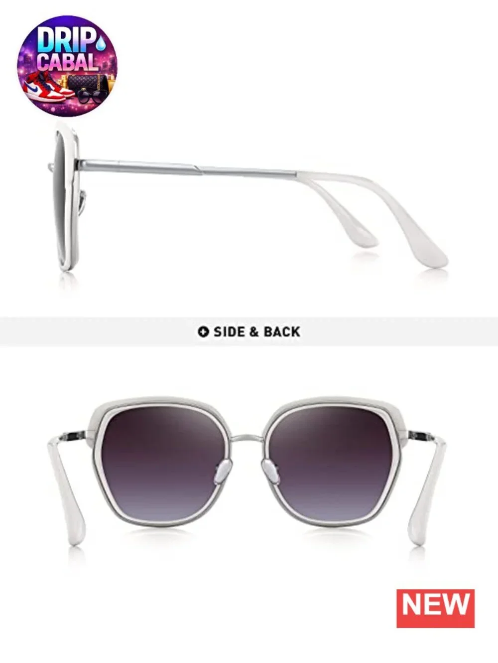 Vintage Oversized Shield Frame Polarized Sunglasses for Women with Gift Box